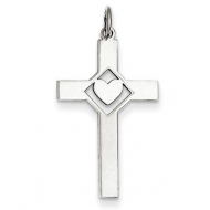 Sterling Silver Laser Designed Cross Pendant