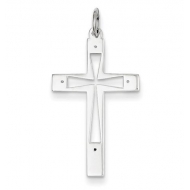 Sterling Silver Laser Designed Cross Pendant