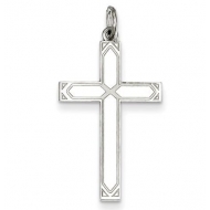 Sterling Silver Laser Designed Cross Pendant