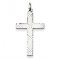 Sterling Silver Laser Designed Cross Pendant