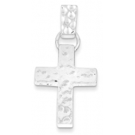 Sterling Silver Hammered Latin Cross Pendant