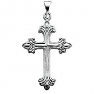 14K White Gold CROSS PENDANT