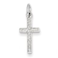 Sterling Silver Rhodium Plated Cross Pendant