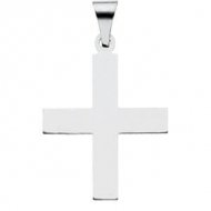 14K White Gold GREEK CROSS PENDANT