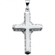 14K White Gold CROSS PENDANT