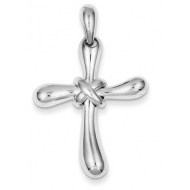 Sterling Silver Freeform Cross Pendant