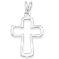 Sterling Silver Outlined Cross Pendant