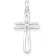 Sterling Silver Polished Cross Pendant