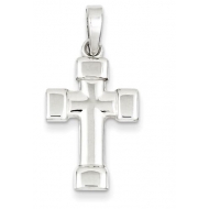 Sterling Silver Polished Cross Pendant