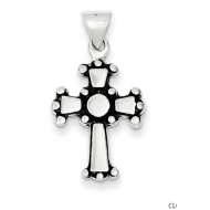 Sterling Silver Antiqued Cross Pendant