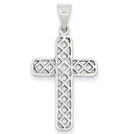 Sterling Silver Antiqued Cross Pendant
