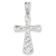 Sterling Silver Polished Cross Pendant