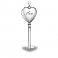 Sterling Silver Mothers Day  Mom  KEY Locket