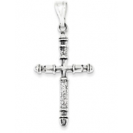Sterling Silver Antiqued Cross Pendant