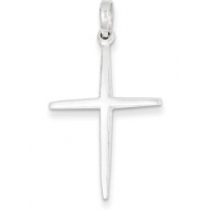 Sterling Silver Polished Cross Pendant