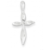 Sterling Silver Twisted Cross Pendant