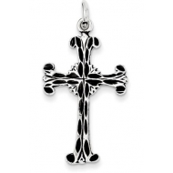 Sterling Silver Antiqued Cross Charm