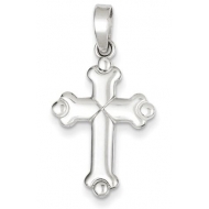 Sterling Silver Polished Cross Pendant