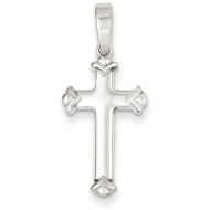 Sterling Silver Polished Cross Pendant
