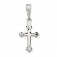 Sterling Silver Budded Cross Charm
