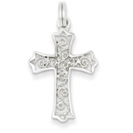 Sterling Silver Filigree Cross Charm