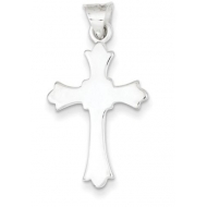 Sterling Silver Fleur De lis Cross Pendant