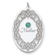 Personalized Celtic Family Pendant with Single Name and Birtstones