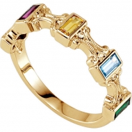 Mother s Ring with Five Birthstones