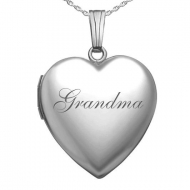 Sterling Silver  Grandma  Sweetheart Locket