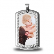 Stainless Steel Photo Engraved Dog Tag Photo Pendant