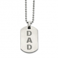 Stainless Steel DAD Dog Tag Pendant