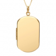 Gold Plated Dog Tag Locket