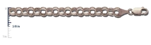 14k White Gold Charm Bracelet