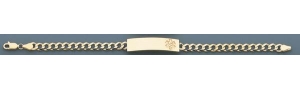 14K GOLD CURB LINK MEDICAL ID BRACELET
