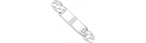 Sterling Silver Curb Link ID Bracelet