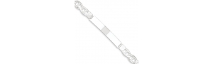 Sterling Silver Anchor Link ID Bracelet