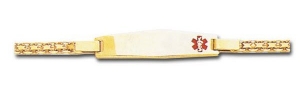 SOLID 14K GOLD ENGRAVEABLE CHILDS MEDICAL ID BRACELET