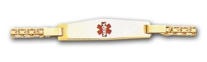 SOLID 14K GOLD ENGRAVEABLE CHILDS MEDICAL ID BRACELET