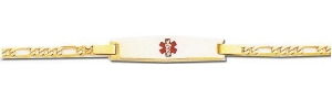 SOLID 14K GOLD ENGRAVEABLE CHILDS MEDICAL ID BRACELET