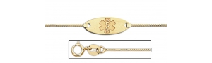 14K Gold Medical ID Anklet