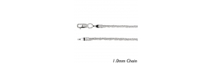 14K White Gold 1 0mm Classic Wheat Chain