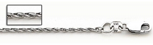 14K White Gold 1 8mm Parrisan Wheat Chain