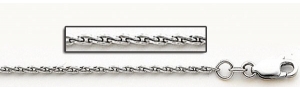 14K White Gold 1 5mm Parrisan Wheat Chain