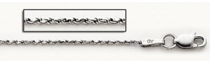 14K White Gold 3 1mm Cable Link Chain