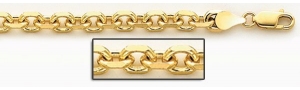 14K Yellow Gold Cable Link Chain