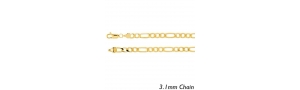 14K Yellow Gold 3 1mm Figaro Link Chain