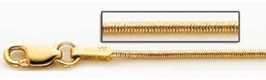 14K Yellow Gold 0 8mm Snake Link Chain