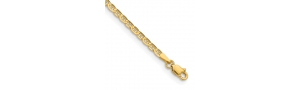 14K Yellow Gold 1 7mm Small Anchor Chain