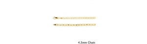 14K Yellow Gold 4 5mm  Anchor Chain
