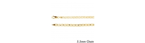 14K Yellow Gold  5 5mm Anchor Chain